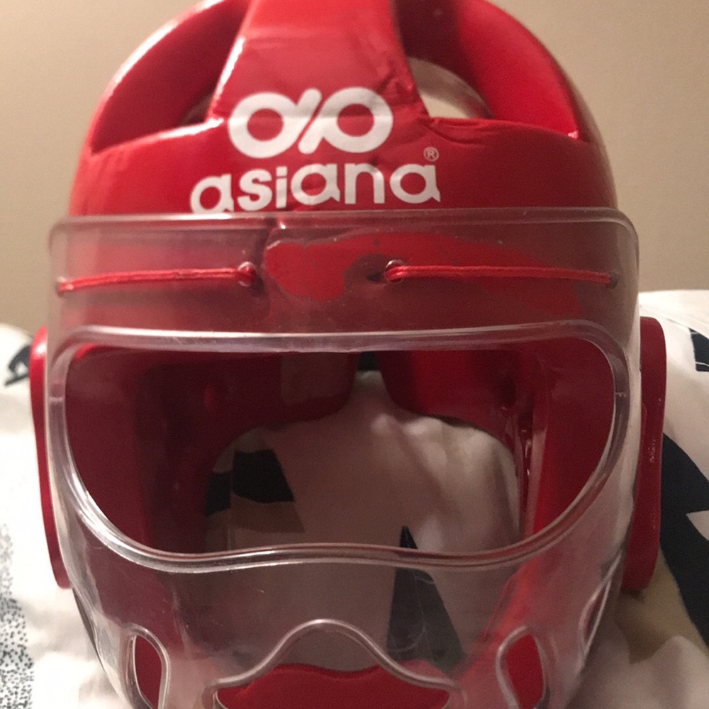 Asiana Kids Red Protective Face Mask Helmet